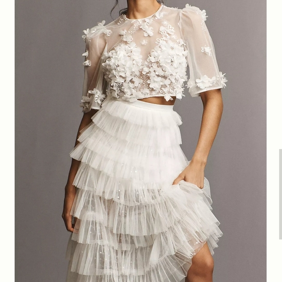 Anthro Tulle Skirt - Picture 2 of 5